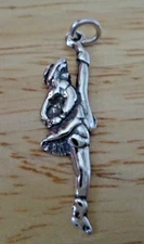 8x30mm Dance Drill Team High Kicker Sterling Silver Charm