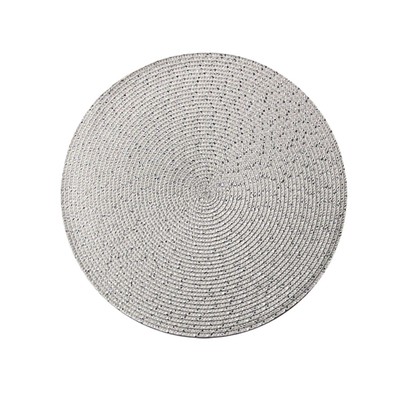 Dining Mat Wear-resistant Heat Insulation Woven Decorative Pad Gold Silver Wire