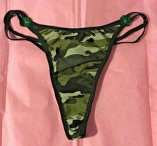 Women's Army Style Camouflage Thong Panties Camo Under (2)