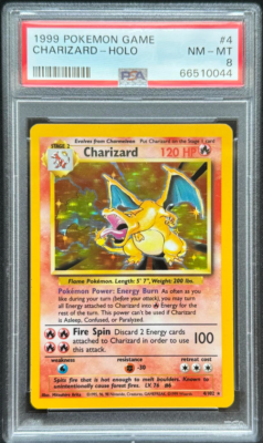 Pokemon Charizard Base Set Unlimited Holo Rare #4 PSA 8 | eBay