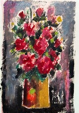 Bel Quadro Moderno Natura Morta Carta Di Auguri Chauffeuse Tony Agostini 1958