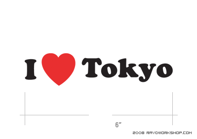 Calcomanía troquelada I LOVE TOKYO manga anime - Imagen 1 de 1