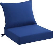 Outdoor Seat Cushion Set 24 x 24 x 4 Inch Waterproof  Fade Resistant Patio