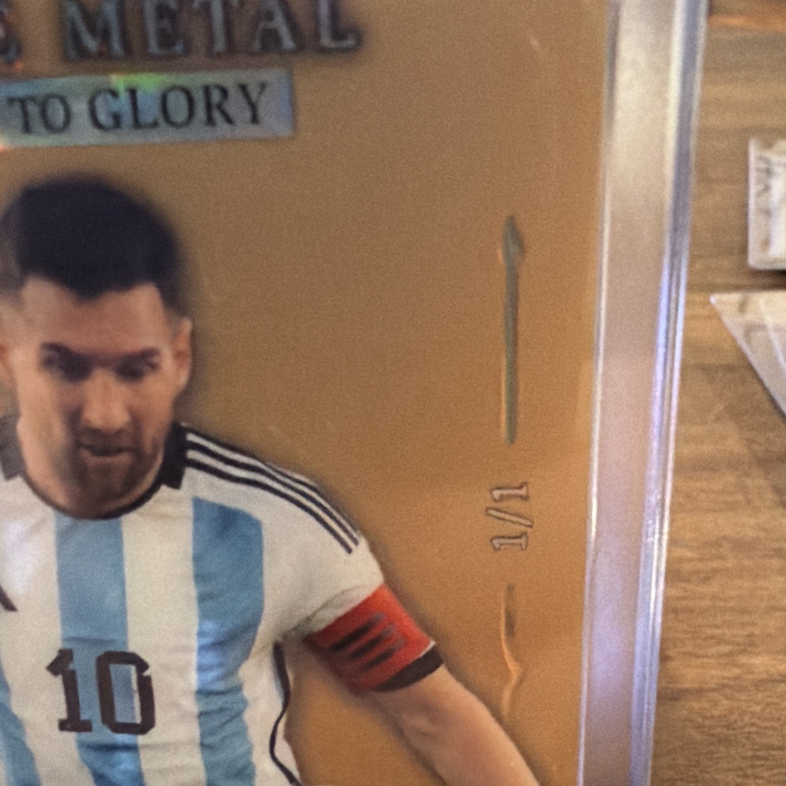 Messi Rd Card Wild Card Matte Metal Road to Glory Lionel Messi MM52-LM3 Argentina 1/1 ...