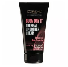 New L'oreal BLOW DRY IT Cream Thermal Smoother Cream Advanced Hairstyle 5.1 oz