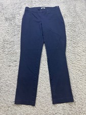 J Jill Pants Women 4 Navy Blue Precision Stretch Legging Ankle Career Casual