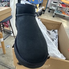 WOMEN Size 9 UGG Classic Ultra Mini Boot Black / Black (1116109) 👍