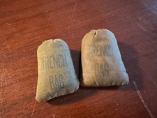 2X Vintage Barclay Manoil Dimestore Soldier Diorama Trench Sand Bags