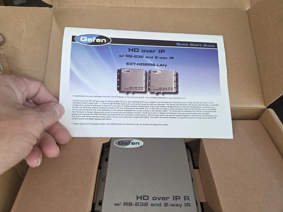 New GEFEN EXT-HD2IRS-LAN-RX-CO HDMI over IP. Receiver Only - Image 2 of 3