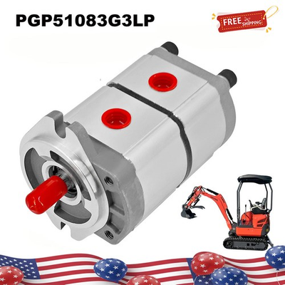 #ad High Pressure Double Oil Pump PGP51083G3LP Hydraulic Gear Pump For Excavator US $179.99