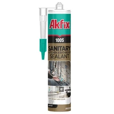 100S RTV 100% White Silicone Caulk (1x10.1 fl.oz.) - Kitchen and Bathroom App...