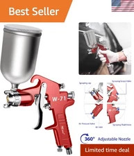 Ergonomic HVLP Spray Gun - 400CC Detachable Cup & 1.5mm Stainless Steel Nozzle