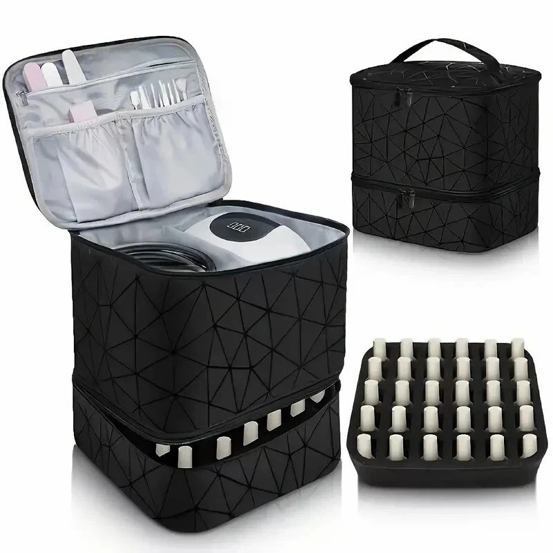 Nail Polish Storage, Makeup Bag Portable Organizer Carry Case Essential Oils,