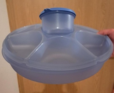Tupperware Schlemmerrunde blau mit Dipbehälter