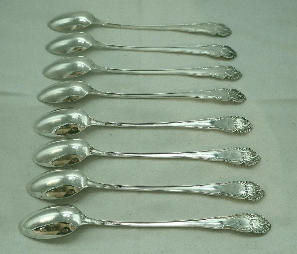 Reed & Barton TIGER LILY 1901 8 Art Nouveau iced tea spoons - Image 3 of 4