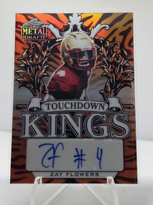 2022 Leaf Metal Draft-Touchdown Kings Auto Zay Flowers #TK-ZF1 Tiger  1/5 