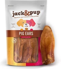 Natural Half Pig Ears for Dogs Large, Pigs Ears for Dogs - Premium Dog Ear Tr...