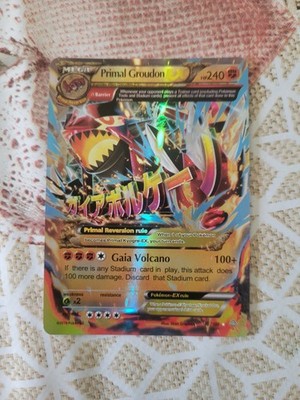 Glänzende Primal Groudon-EX mit starker Gaia-Volcano-Attacke