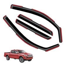 in-Channel Window Visors Rain Guards FIT Toyota Tacoma Double Cab 2016 2017 2...