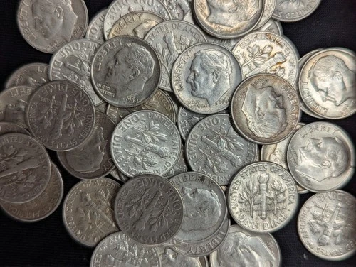 Pre-1964 Roosevelt Silver Dimes Roll – 90% Silver – Mixed Dates – P & D Mints