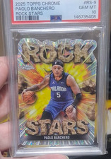 2025-26 Topps Chrome Rock Stars Paolo Banchero RS-9 PSA 10 Orlando Magic NBA