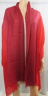 NEW Marina D'Este Collection Cashmere Scarf Red/Burgundy Ombre Stripe 30x60 NWT — photo 2