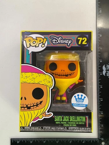 Funko Pop! Disney Santa Jack Skellington #72 Funko Shop Blacklight Figure -CN i2