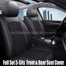 For Honda Civic Car 5 Seat Covers Icesilkleather Protector Cushion Black For Honda Civic Car 5 Seat Covers Icesilkleather Protector Cushion Black