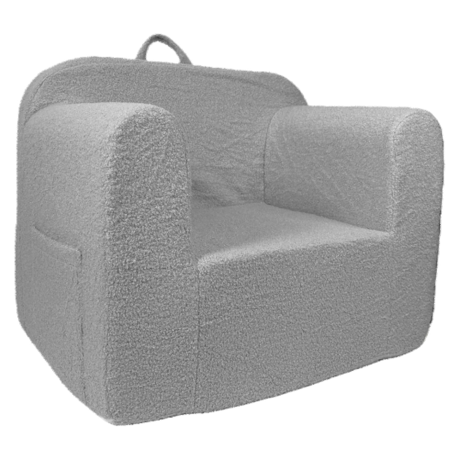 Kids Soft Foam Chair Portable Toddler Cuddly Sherpa Reading Couch for Boys Girls