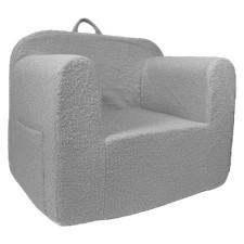 Kids Soft Foam Chair Portable Toddler Cuddly Sherpa Reading Couch for Boys Girls