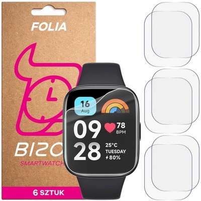 6x Schutzfolie für Xiaomi Redmi Watch 3 Active Bizon Displayschutzfolie Folie