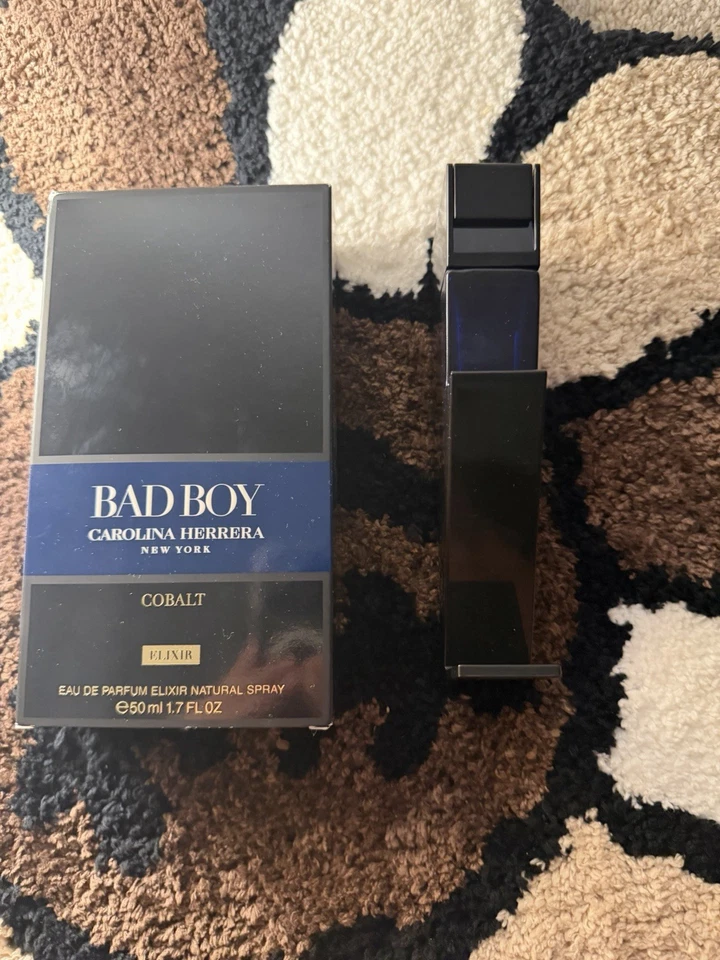 Bad Boy Cobalt Elixir por Carolina Herrera Colonia para Hombres EDP 1.7 oz Nuevo en Caja Foto 3 de 4