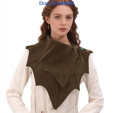 Renaissance Elf Leaf Cape Cloak Medieval Fantasy Cosplay Halloween Costume Prop