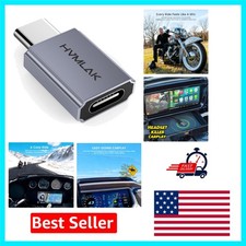Enhanced Bluetooth CarPlay Adapter for Motorcycles - 45W Charging Port, Grey