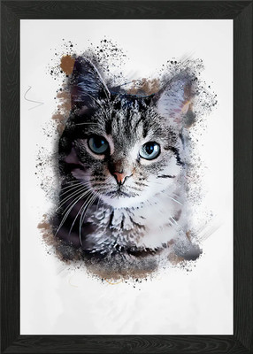 Katze Ästhetisch Gerahmtes Wandbild Poster Leinwanddruck Bild