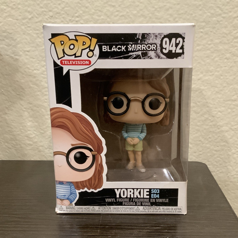 Funko Pop! Television Yorkie Black Mirror #942 Vinyl Figure in Box Used