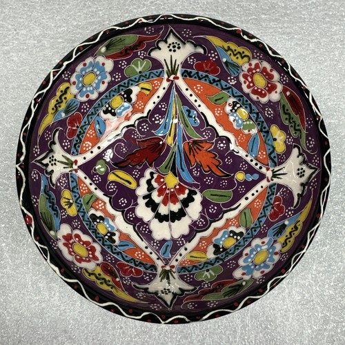 Onur Cini Turkish Ceramic Porcelain Flower Hand-Painted 6" Bowl - Vintage - Picture 4 of 14