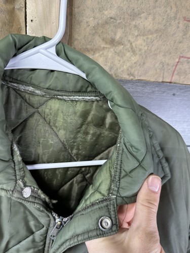 Air Force Flyers Military Zip Quilted Jacket OD Green Military Vintage Tactical - Picture 12 of 14