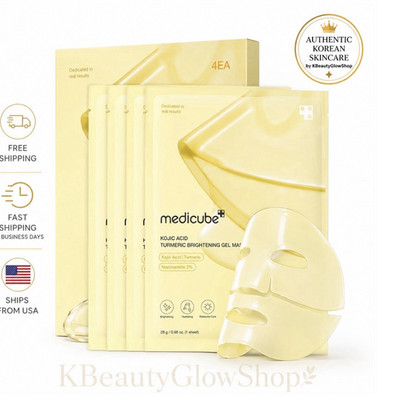Medicube Kojic Acid Turmeric Jell Gel Mask Glow Brightening Hydrating 4EA Korean