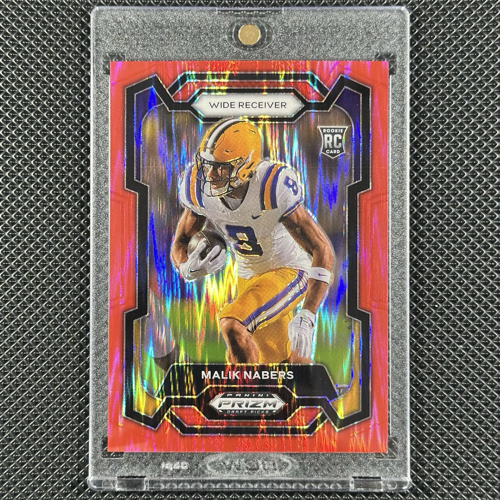 Malik Nabers 2024 Prizm Draft Picks #109 Red Flash Prizm /49 Rookie Giants RC