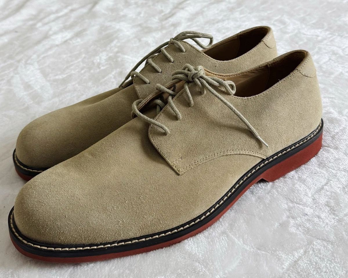 Johnston & Murphy Suede Beige Dress Shoes for Men for sale  display picture 1