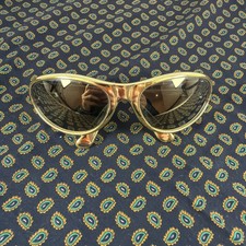 Vintage Arnet Raven Sunglasses Metallic Gold 90s