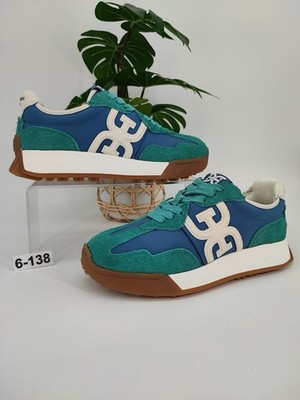 Sam Edelman Women's Langley 3 Blue Lace Up Suede Sneakers Size 6.5M US