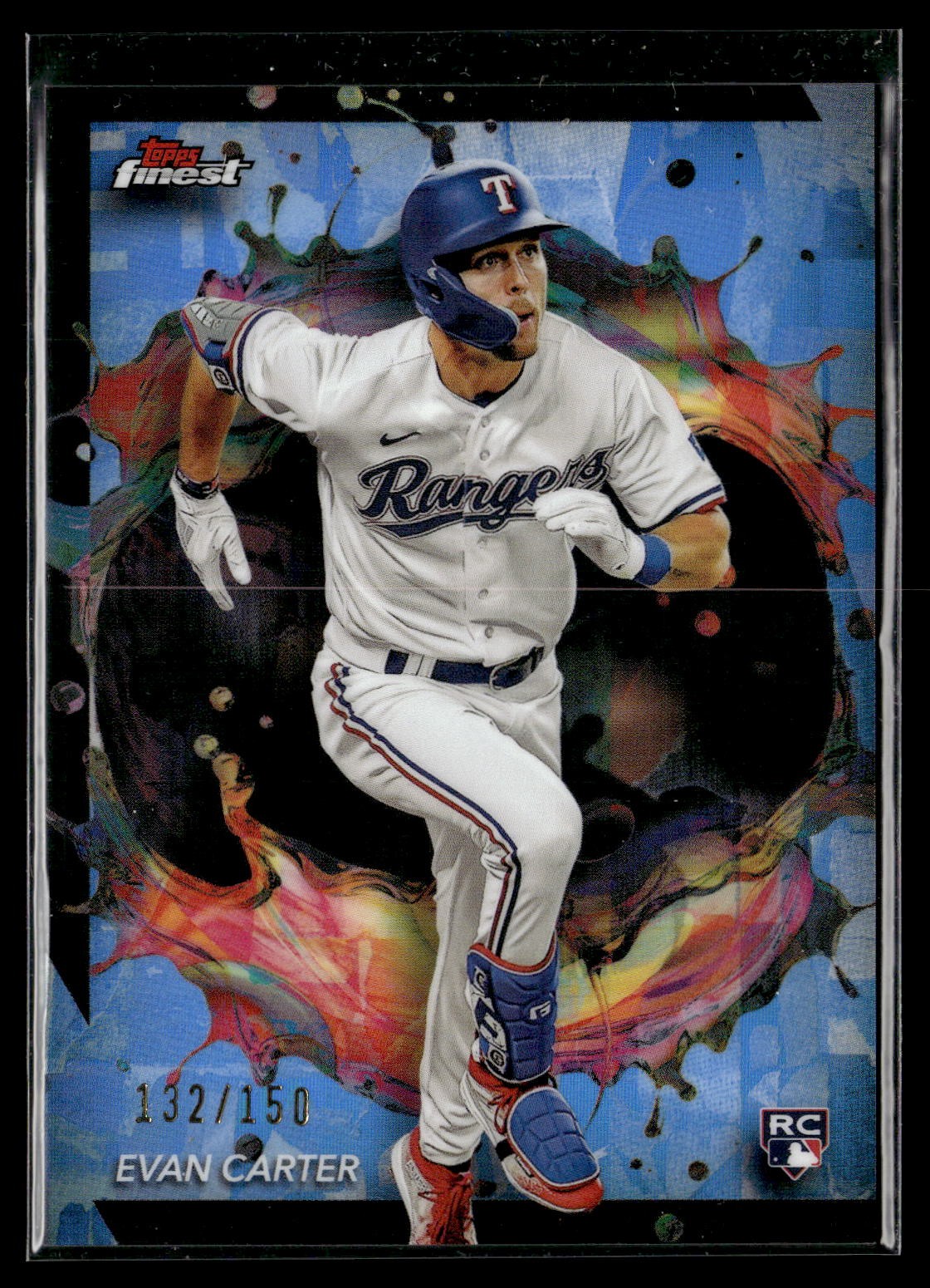 2024 Finest #107 Evan Carter Blue Refractors #/150