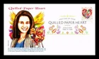 Dr Jim Stamps First Day Cover Quilled Paper Heart 2016 Panda Cachets