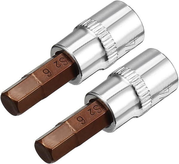 "2 StüCk Schraubendreher 1/4\" Antrieb X H6 (6Mm) Sechskant Bit Einsatz, S2 Stahl "-image