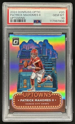 2024 Panini Donruss Optic Patrick Mahomes II Uptowns SSP #20 Chiefs PSA 10