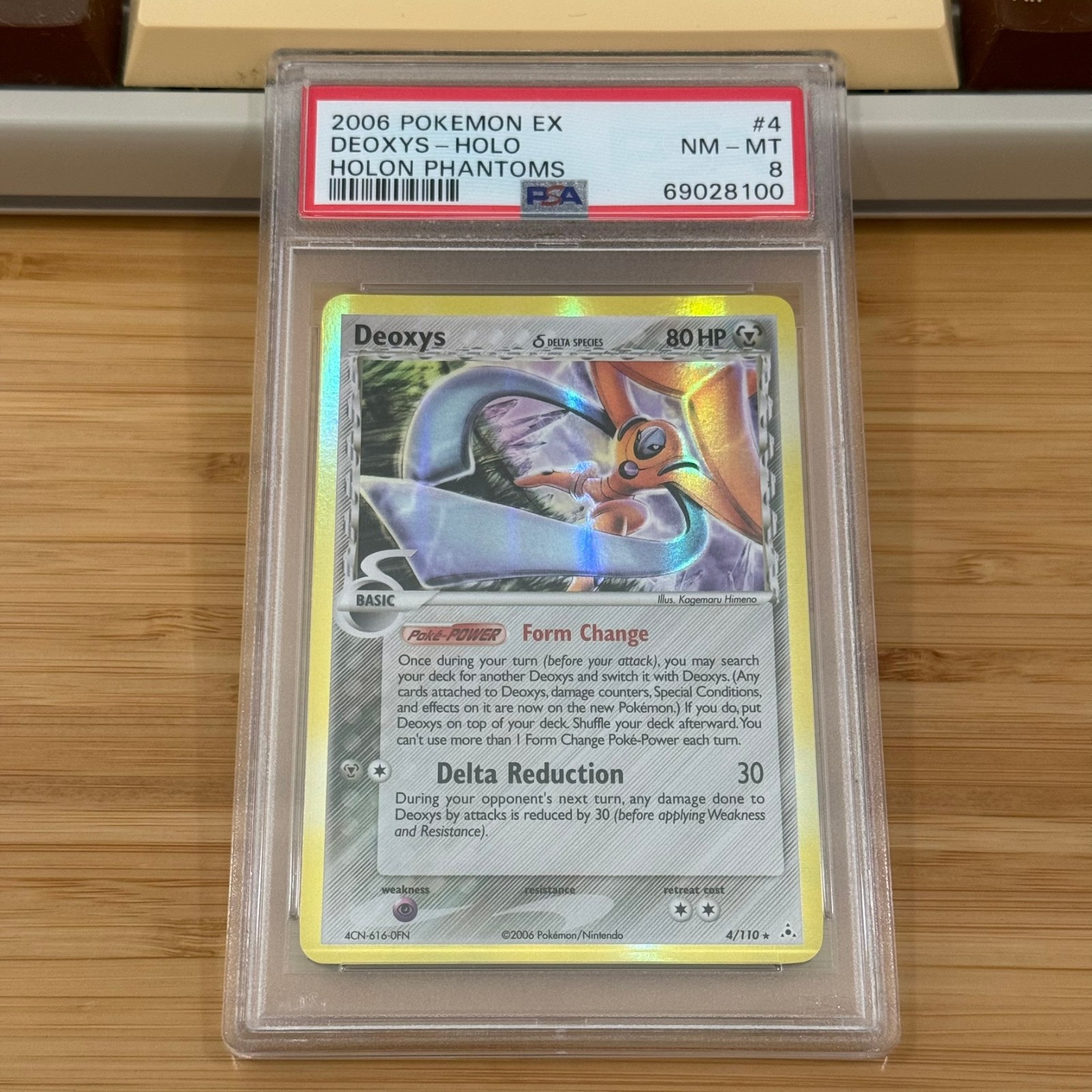 2006 Pokemon Ex Holon Phantoms 4 Deoxys - Holo PSA 8 NM-MT