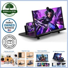 18 Inch Screen Magnifier for Cell Phones 3D HD Foldable Stand Video Gaming