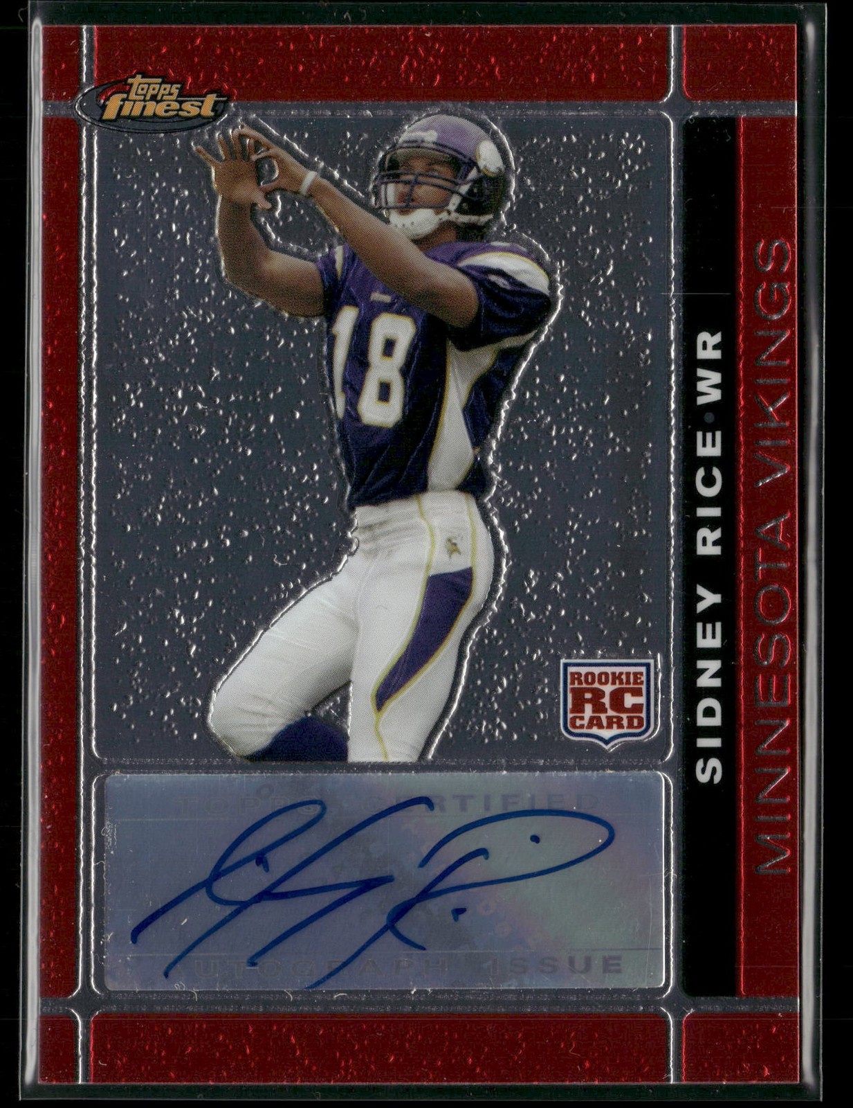 Sidney Rice Finest #137 Autograph